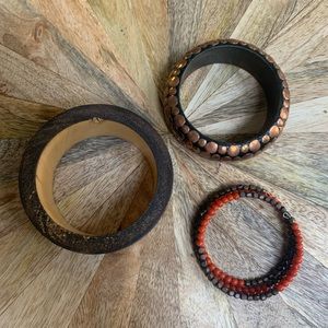 Lot of Wood and Metal Globally Inspired Jewelry
